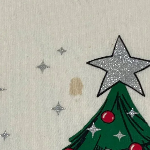 Girls Ivory Long-Sleeve Christmas Graphic Tee With Festive Holiday Tree - Picture 8 of 10